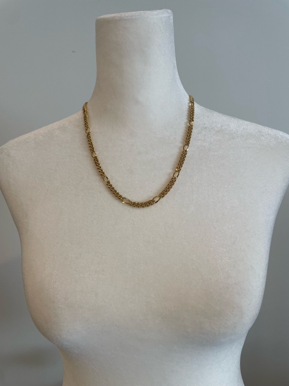 Vintage 80s Monet Figaro Chain Link Necklace
